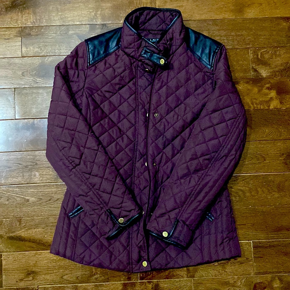 Ralph Lauren plum purple quilted jacket XS